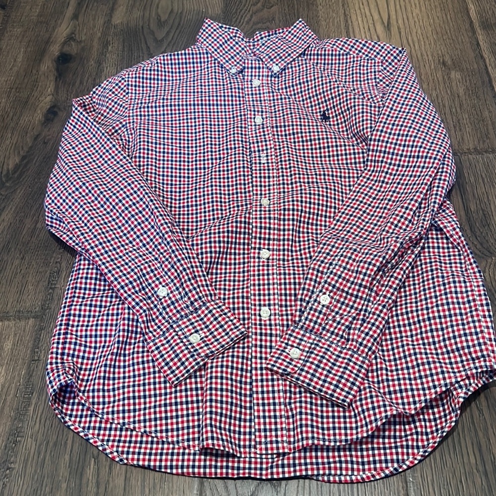 Ralph Lauren Red, White, and Blue Button Down